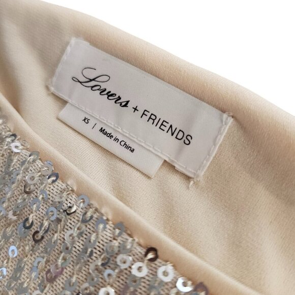 Revolve Lovers + Friends Coco Tunic Allover Sequin Dress, Silver, Oversize, XS - Picture 5 of 8